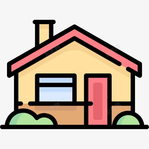 建筑与城市房地产170线性色彩图标svg_新图网 https://ixintu.com 城市 建筑 房地产 线性 色彩