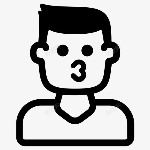 表情符号亲吻浪漫图标svg_新图网 https://ixintu.com 亲吻 情人 浪漫 笑脸 符号 表情