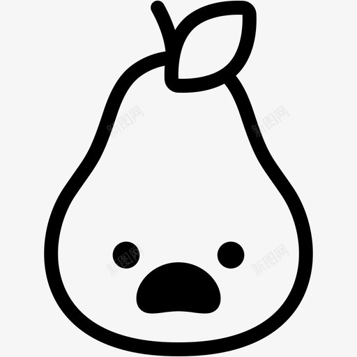 惊艳表情情感图标svg_新图网 https://ixintu.com 情感 惊艳 感觉 表情