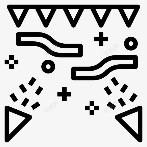 祝贺生日庆祝图标svg_新图网 https://ixintu.com 五彩 庆祝 生日 祝贺 纸屑 聚会