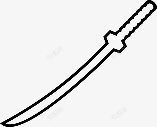 剑武士刀武士图标svg_新图网 https://ixintu.com 武士