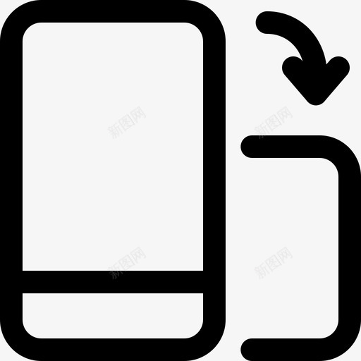 旋转电话和手机1线性图标svg_新图网 https://ixintu.com 手机 旋转 电话 线性