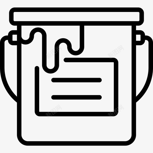 油漆手工艺品9线性图标svg_新图网 https://ixintu.com 手工艺品 油漆 线性