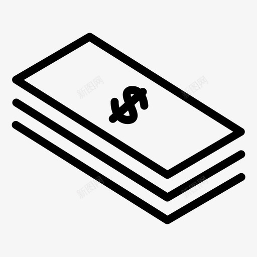 钞票管理货币图标svg_新图网 https://ixintu.com 大纲 战略 管理 货币 钞票