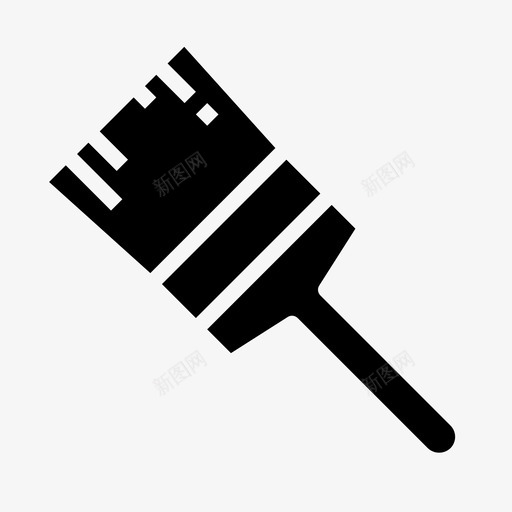 刷子油漆刷黑色建筑图标svg_新图网 https://ixintu.com 刷子 建筑 油漆 黑色