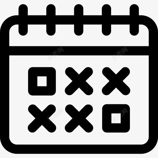 日历健身房59线性图标svg_新图网 https://ixintu.com 健身房 日历 线性