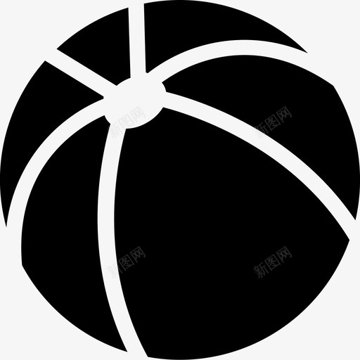 沙滩球玩具夏日实心图标svg_新图网 https://ixintu.com 图标 夏日 实心 沙滩 玩具