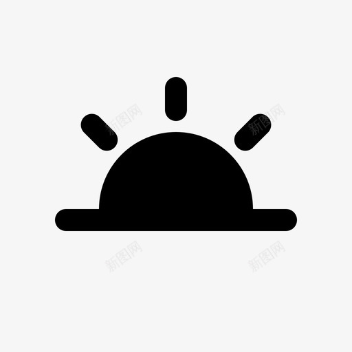 黄昏太阳天气图标svg_新图网 https://ixintu.com 天气 太阳 雕文 黄昏