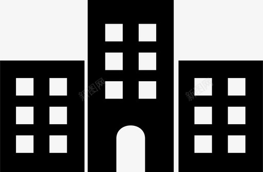 建筑物城市旅馆图标svg_新图网 https://ixintu.com 城市 建筑物 旅馆