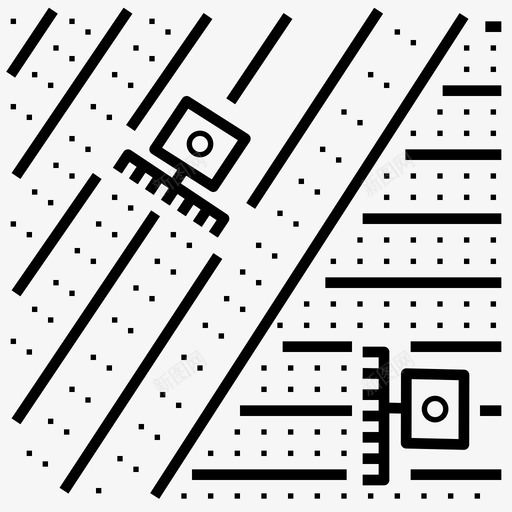 未来农业小水田耕作控制图标svg_新图网 https://ixintu.com 农业 小水 控制 未来 水田 耕作