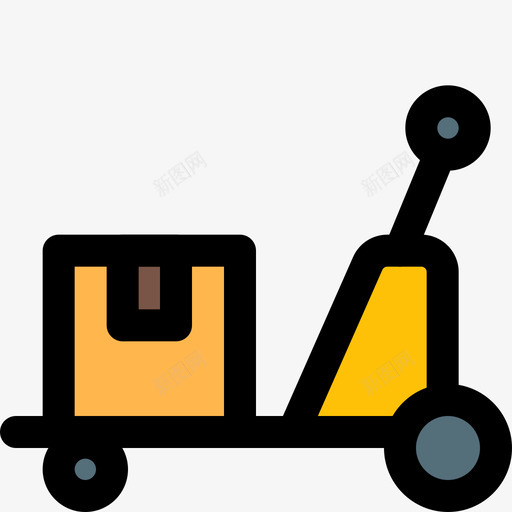 货车6号仓库线性颜色图标svg_新图网 https://ixintu.com 仓库 线性 货车 车号 颜色
