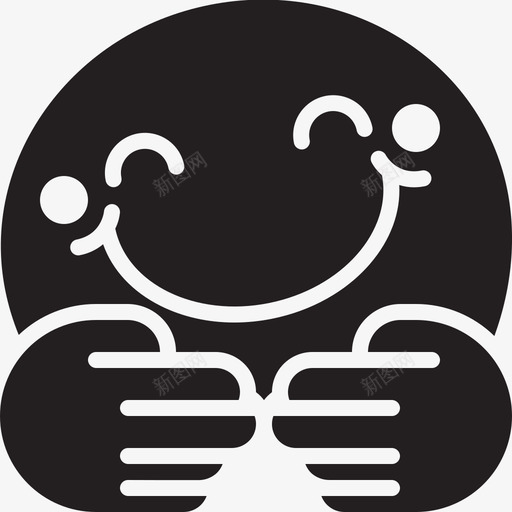 拥抱微笑8填充图标svg_新图网 https://ixintu.com 填充 微笑 拥抱