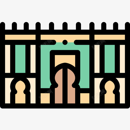 BabMansour摩洛哥9线性颜色图标svg_新图网 https://ixintu.com Bab Mansour 摩洛哥 线性 颜色