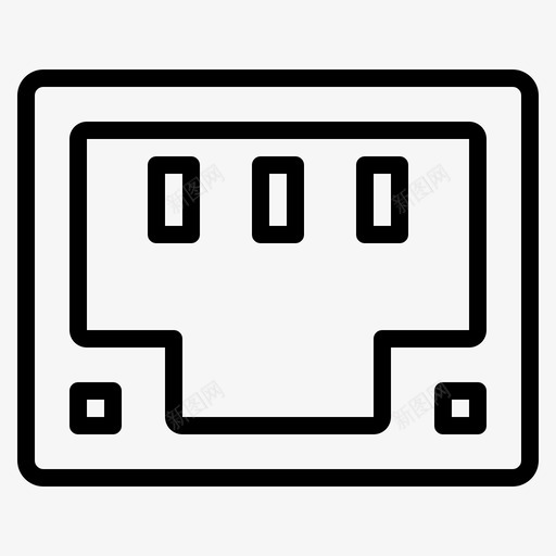 计算机硬件连接器设备图标svg_新图网 https://ixintu.com 技术 接口 硬件 计算机 设备 连接器