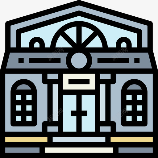 大学大学33线性颜色图标svg_新图网 https://ixintu.com 大学 线性 颜色
