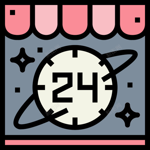 24小时零售价35线性颜色图标svg_新图网 https://ixintu.com 24小时 线性 零售价 颜色