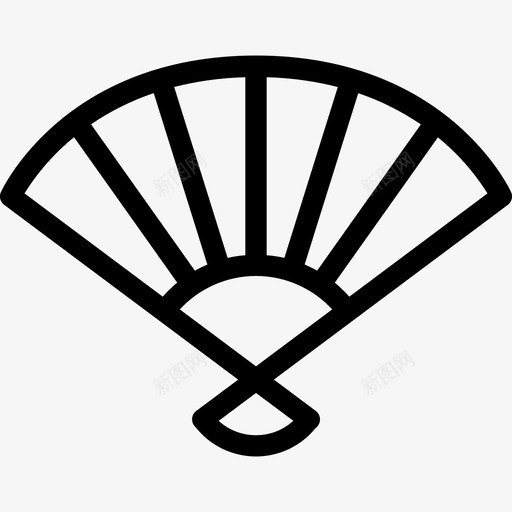 手扇中国文化图标svg_新图网 https://ixintu.com 中国 传统 图标 手扇 文化 新年 装饰