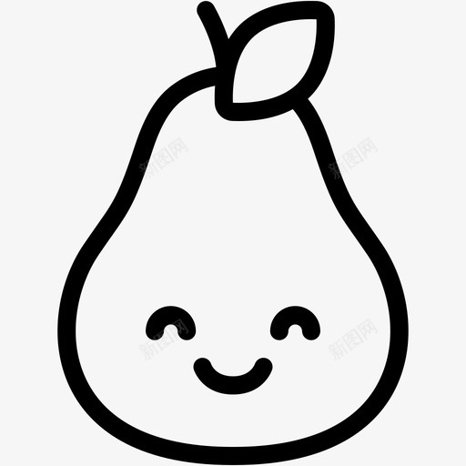 微笑表情情绪图标svg_新图网 https://ixintu.com 微笑 情绪 感觉 梨梨 表情