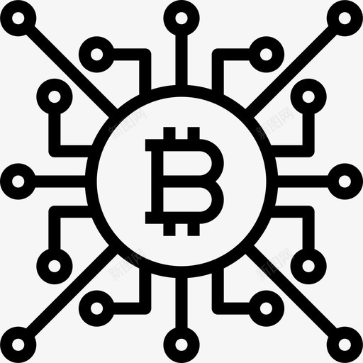 数字加密货币57线性图标svg_新图网 https://ixintu.com 加密 数字 线性 货币