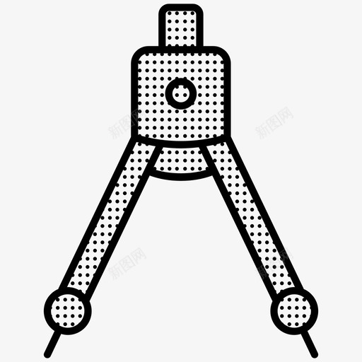 绘图罗盘弓罗盘教育点图标svg_新图网 https://ixintu.com 教育 绘图 罗盘