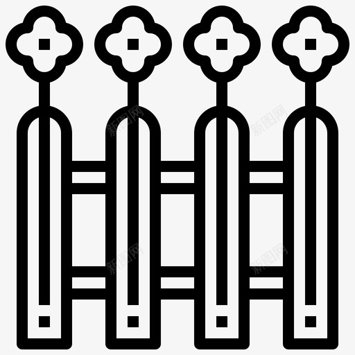 栅栏建筑和城市农业和园艺图标svg_新图网 https://ixintu.com 元素 农业 园艺 城市 尖桩 建筑 栅栏 概述