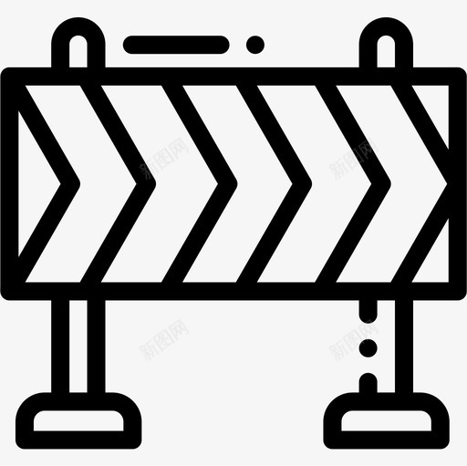 路障保护和安全14线性图标svg_新图网 https://ixintu.com 保护 安全 线性 路障