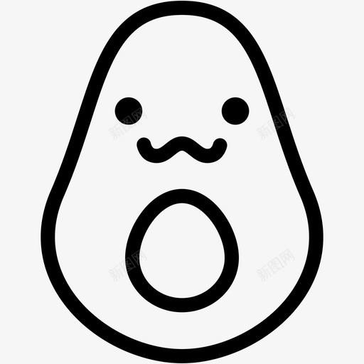 咧嘴笑鳄梨表情图标svg_新图网 https://ixintu.com 咧嘴 情绪 感觉 表情 鳄梨