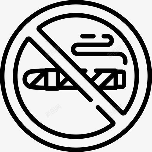 禁烟戒烟8直系图标svg_新图网 https://ixintu.com 戒烟 直系 禁烟