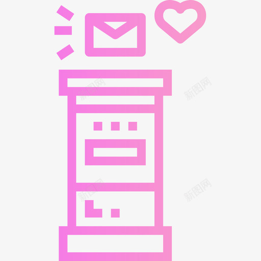 信箱爱96渐变图标svg_新图网 https://ixintu.com 信箱 渐变
