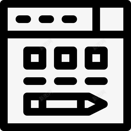 应用程序web主机49线性图标svg_新图网 https://ixintu.com web 主机 应用程序 线性