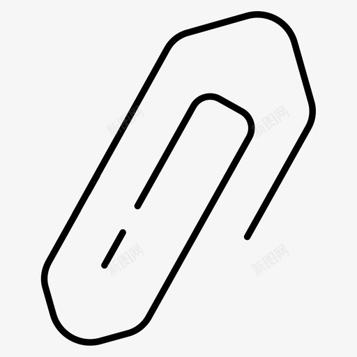 回形针附件文具图标svg_新图网 https://ixintu.com 回形针 文具 附件