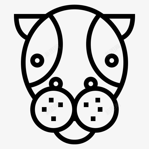 河马动物野生动物图标svg_新图网 https://ixintu.com 动物 动物园 河马 野生动物