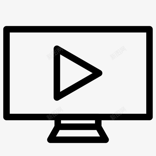 多媒体显示器桌面电影图标svg_新图网 https://ixintu.com 办公 多媒体 屏幕 显示器 桌面 电影 视频