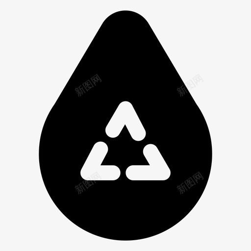 可持续发展绿色能源固体水图标svg_新图网 https://ixintu.com 可持续发展 固体 绿色 能源