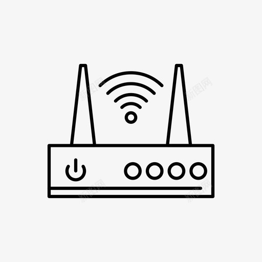 路由器wifi线路图标svg_新图网 https://ixintu.com wifi 图标 线路 路由器