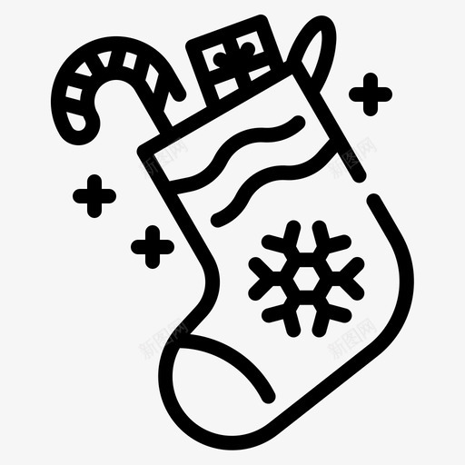 袜子冬季94直线型图标svg_新图网 https://ixintu.com 冬季 直线 线型 袜子