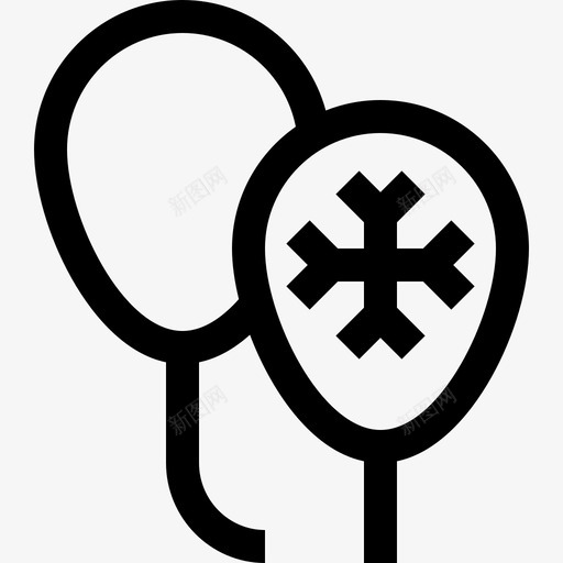 气球圣诞装饰7线性图标svg_新图网 https://ixintu.com 圣诞 气球 线性 装饰