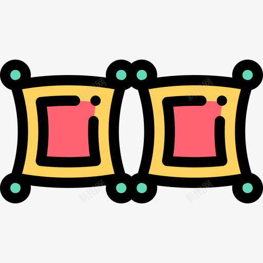 靠垫家具41线性颜色图标svg_新图网 https://ixintu.com 家具 线性 靠垫 颜色