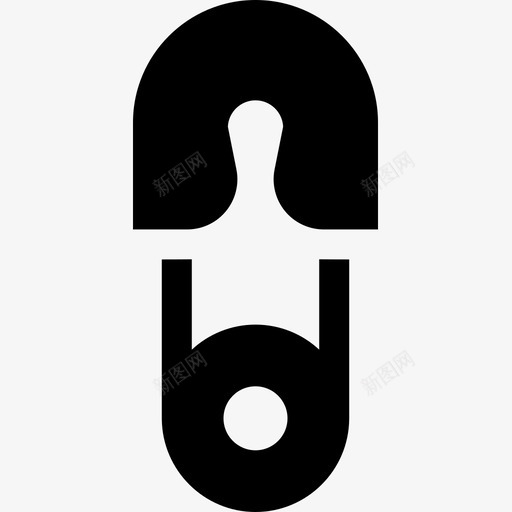 安全别针创意工具32填充图标svg_新图网 https://ixintu.com 创意 填充 安全别针 工具