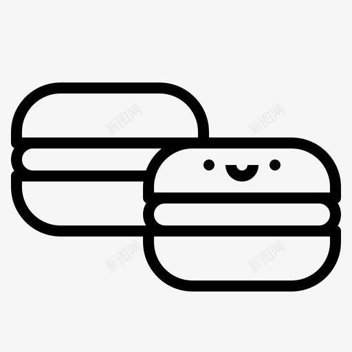 马卡龙面包房甜点图标svg_新图网 https://ixintu.com 甜点 面包房 马卡
