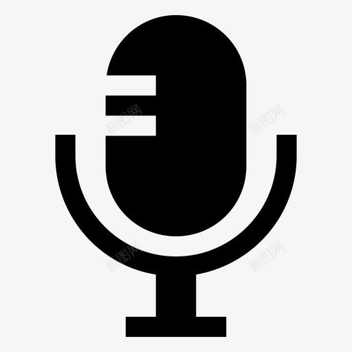 麦克风音频录音话筒图标svg_新图网 https://ixintu.com UI 响应 图标 复古 录音 用户界面 话筒 音频 麦克风