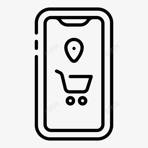 商店网上购物地点购物车电子商务和网上购物图标svg_新图网 https://ixintu.com 商店 地点 电子商务 网上购物 购物车