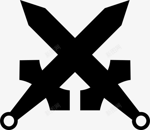 刀剑战斗剑图标svg_新图网 https://ixintu.com 刀剑 战争 战斗 武器