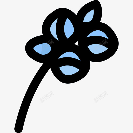 薰衣草花24线形颜色图标svg_新图网 https://ixintu.com 线形 薰衣草 颜色
