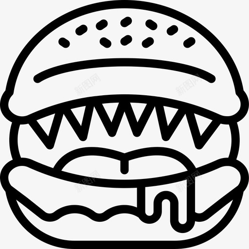 汉堡夜生活食品3直系图标svg_新图网 https://ixintu.com 夜生活 汉堡 直系 食品