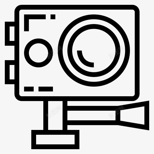 动作摄像机娱乐gopro图标svg_新图网 https://ixintu.com 动作 娱乐 摄像机 摄影技术 摩托车