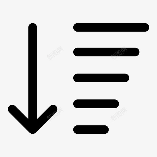 排序排列降序图标svg_新图网 https://ixintu.com 向下 图表 定位 对齐 排列 排序 摄像头 组织 网络 过滤 降序