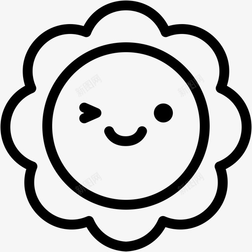 微笑表情情感图标svg_新图网 https://ixintu.com 向日葵 微笑 情感 感觉 表情