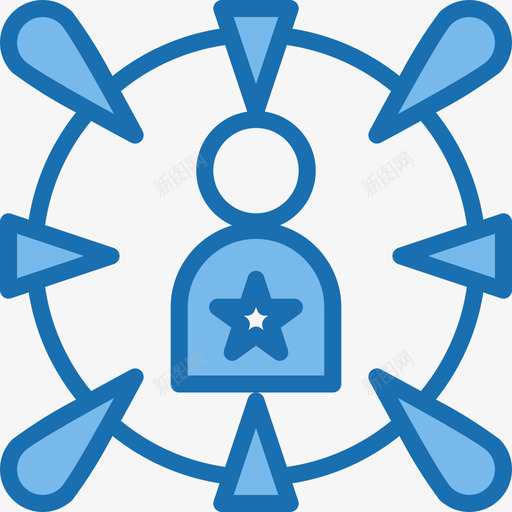 Target在线营销13蓝色图标svg_新图网 https://ixintu.com Target 在线 营销 蓝色