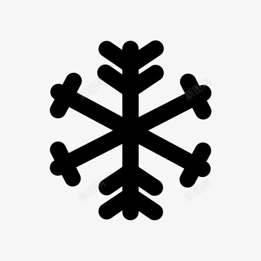 雪花冬天冬天雕文图标svg_新图网 https://ixintu.com 冬天 雕文 雪花